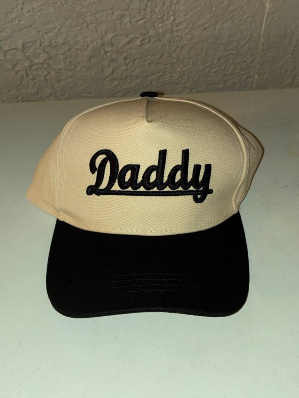 Daddy Off White Black Trucker Style Snapback Hat - New Embroidered